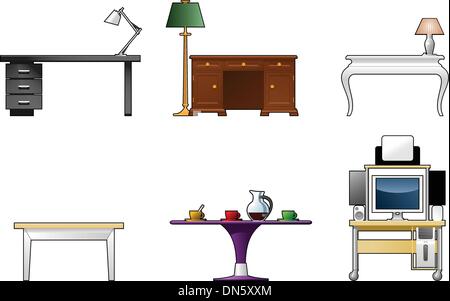 tables Illustration de Vecteur