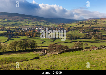 Swaledale près de Muker Yorkshire Dales National Park Village en automne Banque D'Images