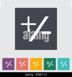 Plus moins télévision icône. Illustration de Vecteur