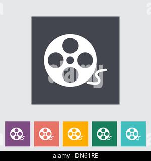 Bobine de film icône Illustration de Vecteur
