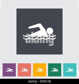 Icône de la piscine. Illustration de Vecteur