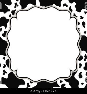 Avec châssis vector abstract la texture de la peau de vache Illustration de Vecteur