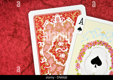 As de Pique jeu de carte Banque D'Images
