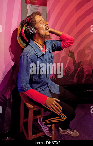 Bob Marley cire figure dans le Madame Tussauds Amsterdam en Hollande, aux Pays-Bas. Banque D'Images