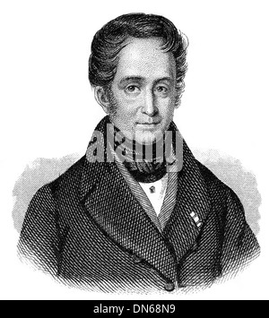 Portrait d'Achille-Léonce-Victor-Charles, 3e duc de Broglie ou Victor de Broglie, 1785 - 1870, un diplomate et homme politique français Banque D'Images