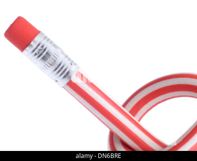 Crayon rouge isolé sur fond blanc Banque D'Images