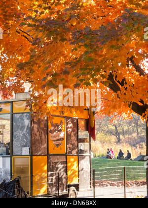 Wafels & Dinges panier alimentaire dans Central Park, NYC Banque D'Images