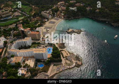 Vue aérienne d'une rive font dans l'île de Majorque, Espagne Banque D'Images