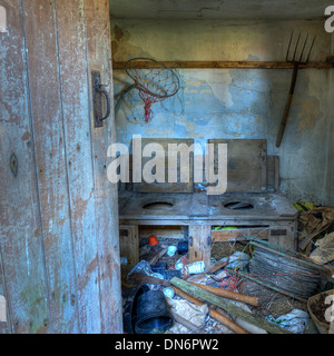 Chambre double traditionnelle anglaise en dehors de toilettes, Worcestershire, Angleterre. Banque D'Images