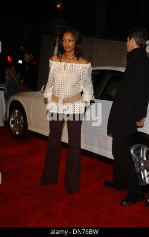 22 mars 2002 - Hollywood, CA, USA - K24517AG : VANITY FAIR ET BANA HÔTES RÉPUBLIQUE ''UNE NUIT EN BLANC''.UNE SALLE DE LA CEA À Hollywood, CA 03/22/2002.Garcelle Beauvais. AMY GRAVES/(2002 Image : © Crédit Photos Globe/ZUMAPRESS.com) Banque D'Images