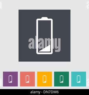 Chargement de la batterie, télévision seule icône. Illustration de Vecteur