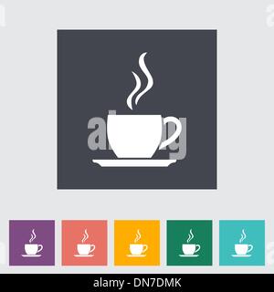 Cafe télévision seule icône. Illustration de Vecteur