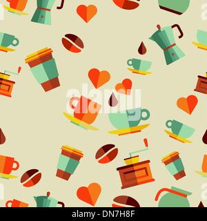 Télévision café illustration modèle homogène d'icônes Illustration de Vecteur