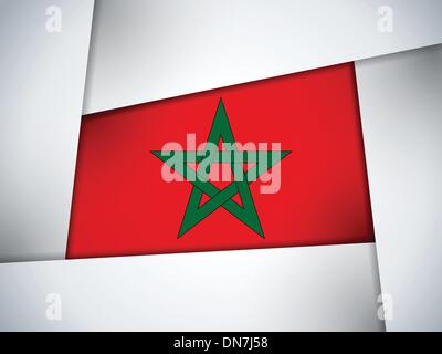 Maroc drapeau du pays d'arrière-plan géométrique Illustration de Vecteur