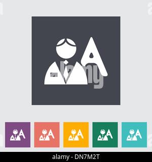 Personne seule simple icône. Illustration de Vecteur