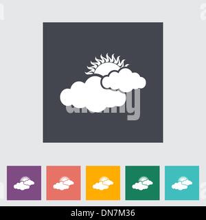 La nébulosité seule simple icône. Illustration de Vecteur