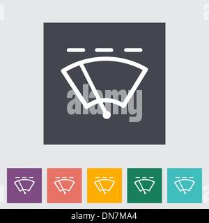 L'icône de voiture télévision essuie-glace. Illustration de Vecteur