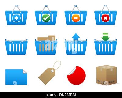 Icônes de shopping Illustration de Vecteur
