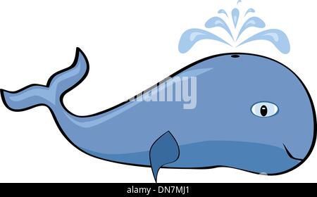 Baleine de dessin animé Illustration de Vecteur