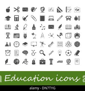 Icônes de l’éducation Illustration de Vecteur