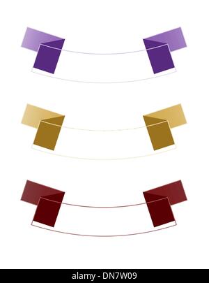 Les rubans de couleur rétro Illustration de Vecteur