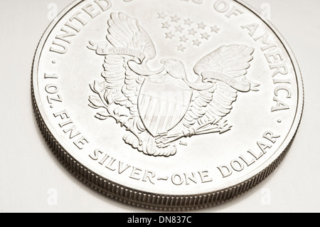 Une pièce d'argent en dollars américains Banque D'Images