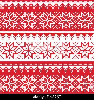 Transparente motif rouge Noël nordique Illustration de Vecteur