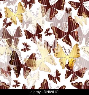 Modèle transparent avec papillons Illustration de Vecteur