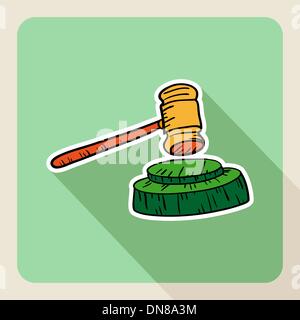 Immobilier style croquis concept de vente aux enchères Illustration de Vecteur