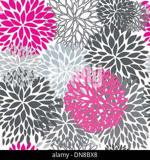 Modèle transparent avec des fleurs à la main abstrait Illustration de Vecteur