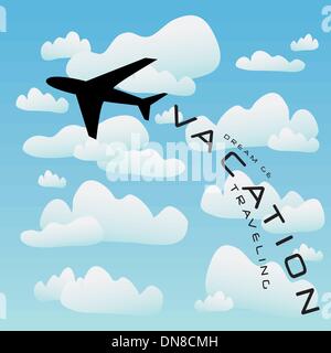 Vecteur de déplacement de vacances avion Illustration de Vecteur