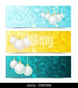 Bannières de Noël Illustration de Vecteur