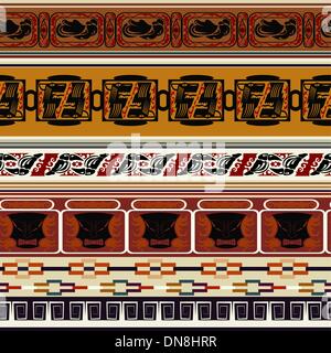 Modèle sans couture de couleur avec des éléments de style indien Illustration de Vecteur