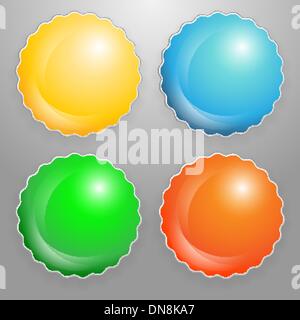 Vector set autocollants colorés Illustration de Vecteur