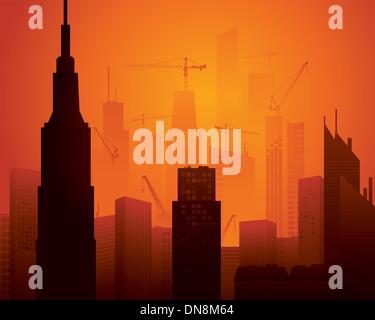 La construction de grande hauteur Illustration de Vecteur