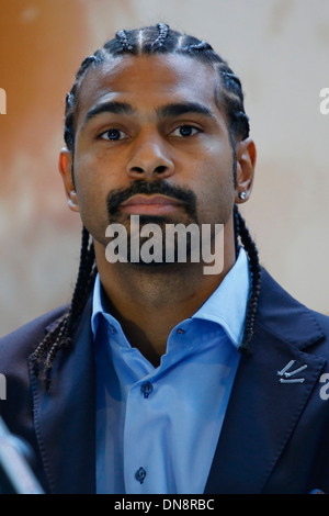 Boxeur britannique Tyson Fury participe à une conférence de presse pour annoncer son prochain titre lutte contre David Haye Banque D'Images