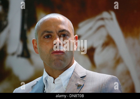 Boxeur britannique Tyson Fury participe à une conférence de presse pour annoncer son prochain titre lutte contre David Haye Banque D'Images
