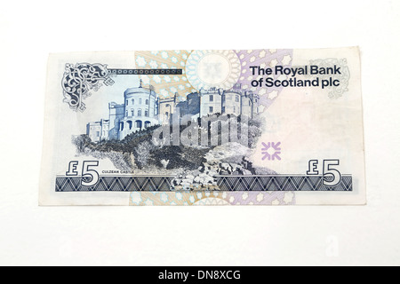 Royal Bank of Scotland 5 Pound Note avec l'image du Château de Culzean Banque D'Images