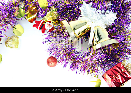 Golden Bell et accessoires de Noël et Nouvel An. Banque D'Images