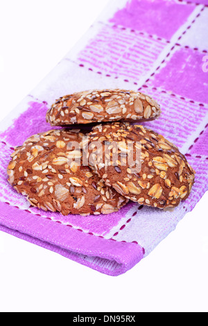 Biscuits de céréales biologiques Banque D'Images