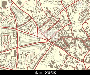Carte de la ville Illustration de Vecteur