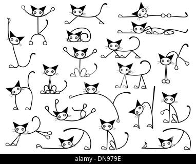 Chats de Kitty Illustration de Vecteur