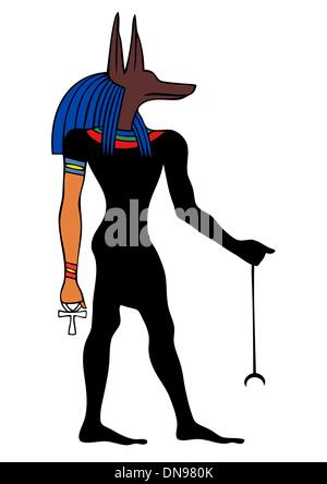 Dieu de l'Egypte ancienne - Anubis Illustration de Vecteur