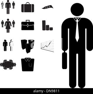 Ensemble de l’entreprise Illustration de Vecteur