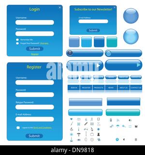 Blue Web Template Illustration de Vecteur