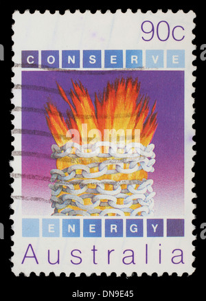 L'AUSTRALIE - circa 1985 : timbres en Australie, montre la préservation de l'environnement, l'Énergie, vers 1985 Banque D'Images