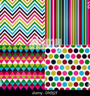 Bandes transparentes, zig zag et Polka Dots background Illustration de Vecteur