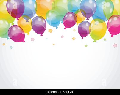 Arrière-plan avec des ballons colorés Illustration de Vecteur