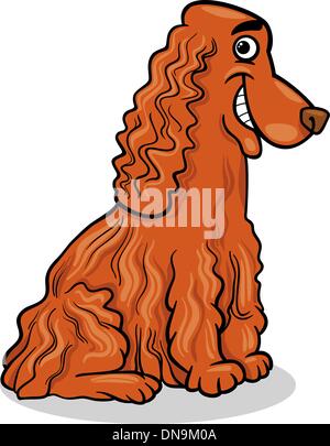 Chien cocker cartoon illustration Illustration de Vecteur