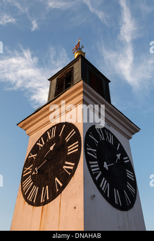 Tour de l'horloge, sur la citadelle de Petrovaradin, Novi Sad, Serbie, Europe Banque D'Images